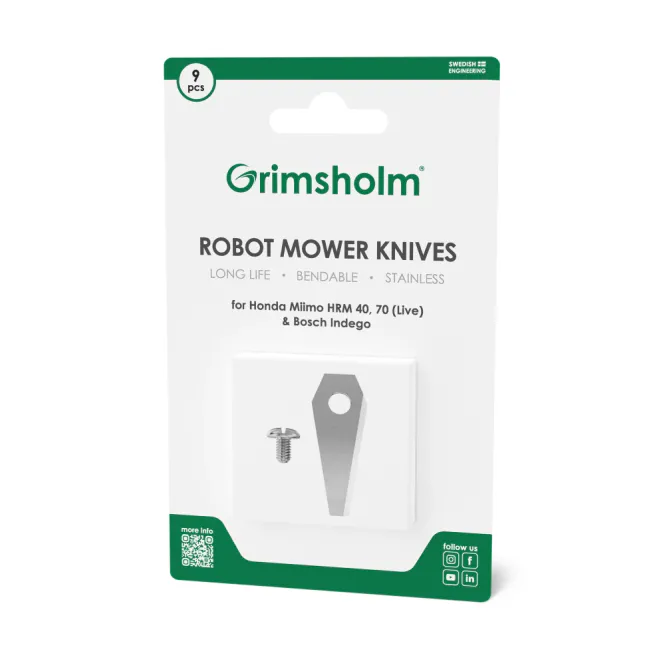 Hovedbilde Grimsholm kniver til Bosch Indego og Honda Miimo 9 deler